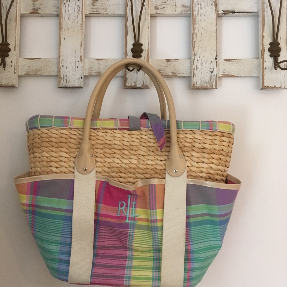 🐝 Ralph Lauren straw bag